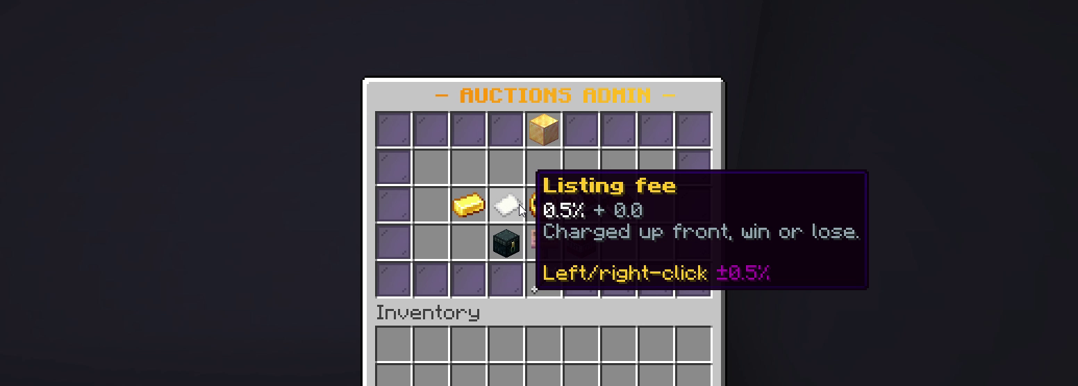 Adjusting the listing fee
