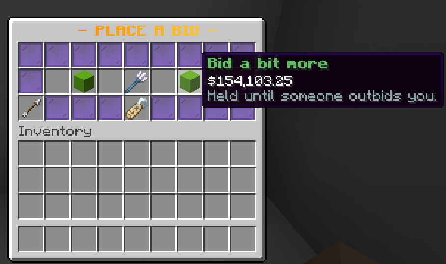 Placing a bid