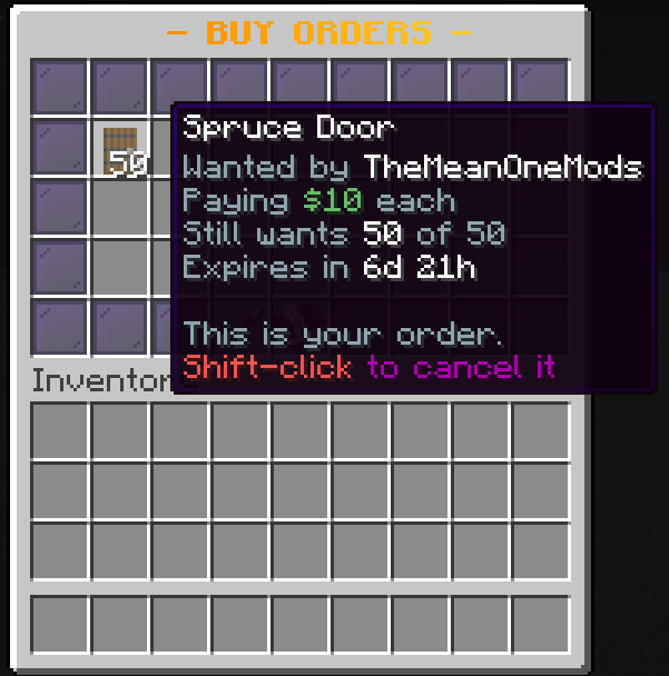 One buy order