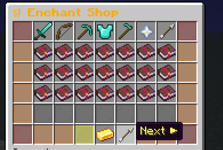 The built-in enchant shop