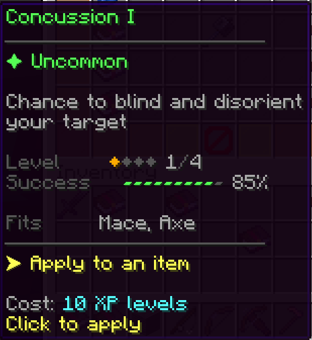 How an enchant describes itself in game
