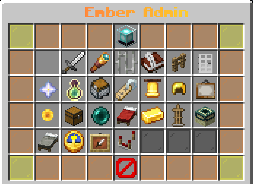The admin panel