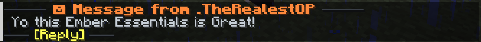 A private message from Bedrock, framed on Java