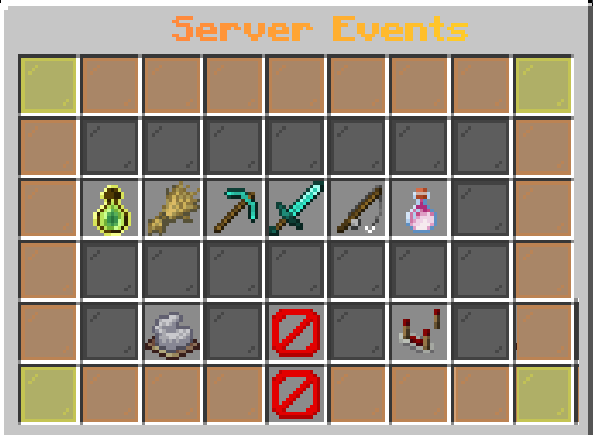 The events screen