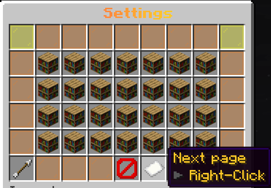 The Settings screen