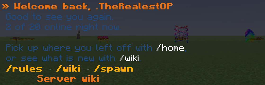 The welcome on Bedrock