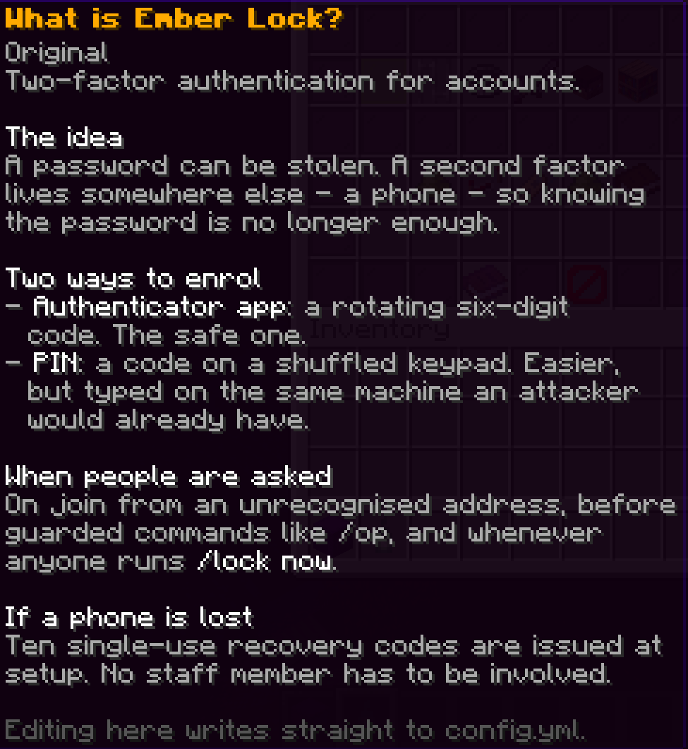 Explaining what Ember Lock is
